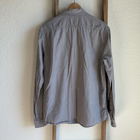 H&M Men’s Grey Button Down Shirt sz: Med - Picture 6 of 6